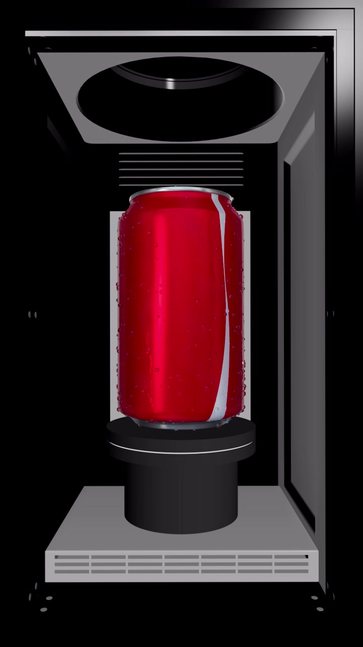 A red can inside the personalised can display